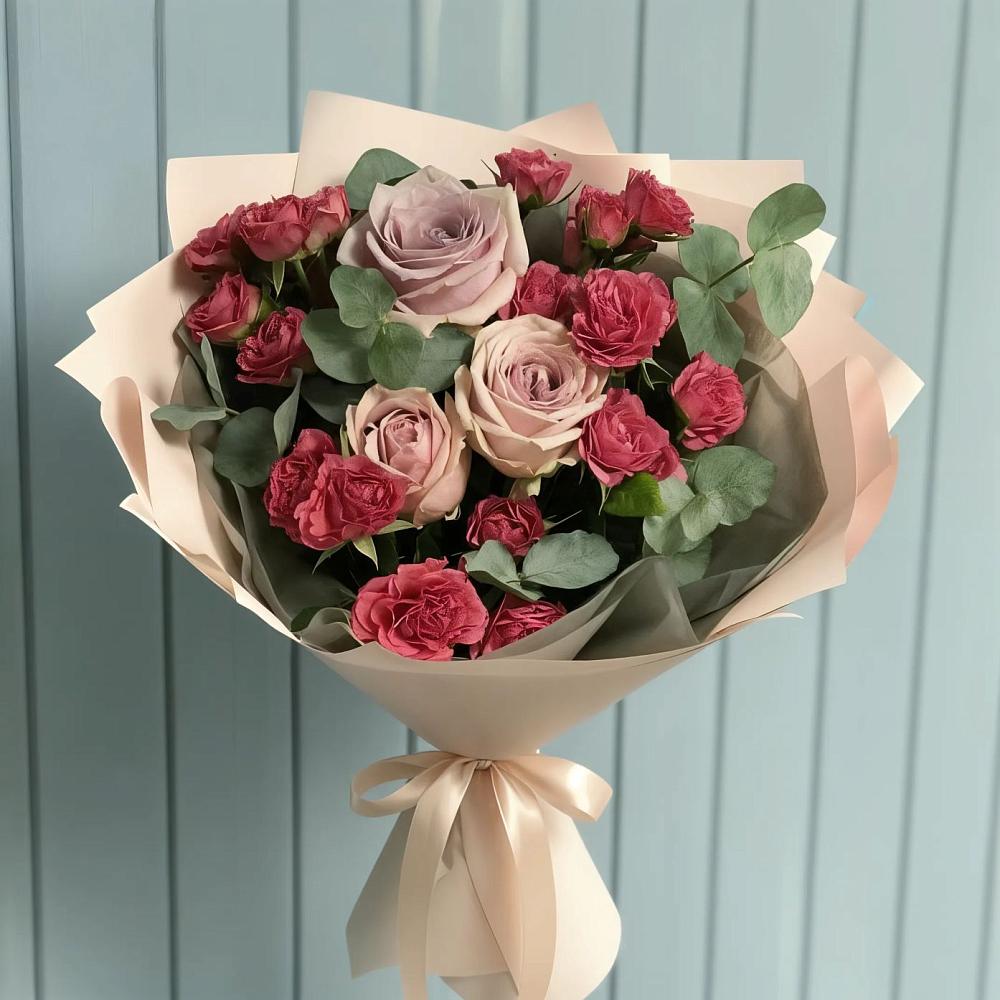Букет цветов из: Гвоздики и Розы в Усолье-Сибирское