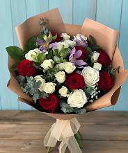 Букет цветов из:  Розы и Альстромерии в Усолье-Сибирское