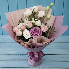 Букет цветов из:  Розы и Лизиантусы #REPLACE_PRED# Усолье-Сибирское