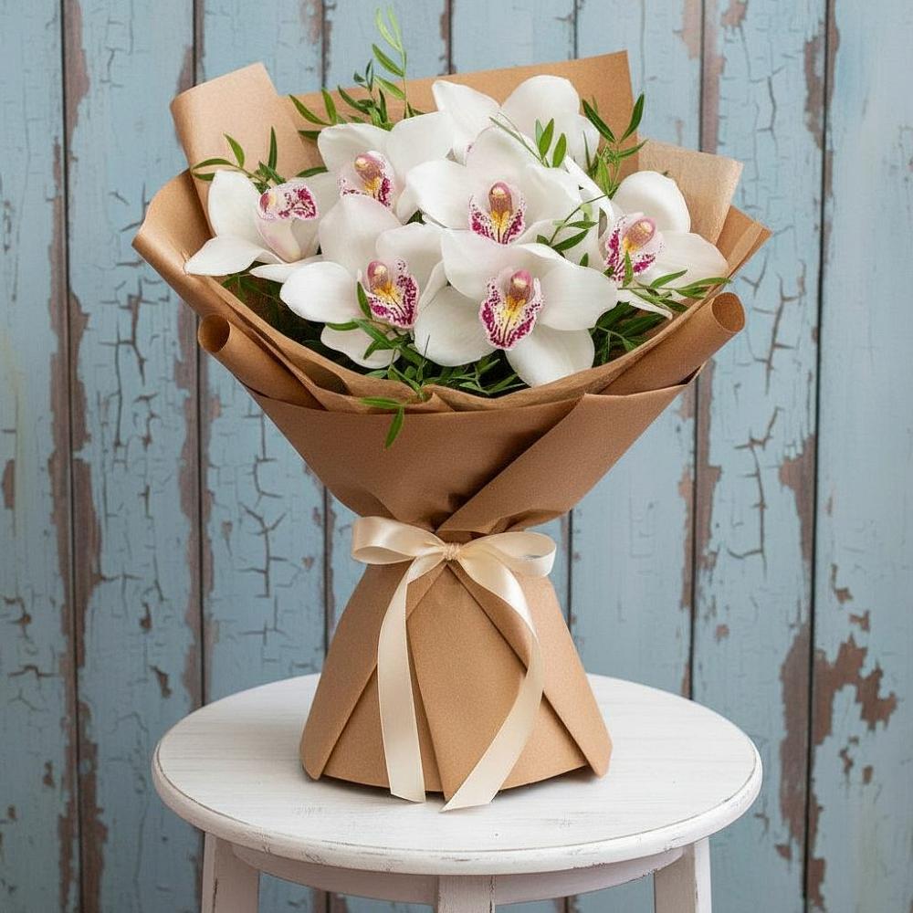 Букет цветов из: Орхидеи и Розы в Усолье-Сибирское