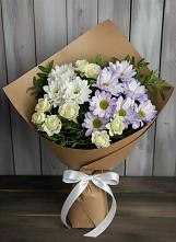 Букет цветов из:  Хризантемы и Розы в Усолье-Сибирское