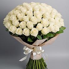 Букет 101 беля роза Белоснежка в Усолье-Сибирское