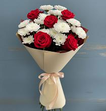 Букет цветов из:  Розы и Хризантемы в Усолье-Сибирское
