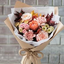 Букет цветов из:  Гвоздики, Хризантемы и Розы в Усолье-Сибирское