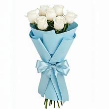 Букет 7 белых роз Проуд в Усолье-Сибирское