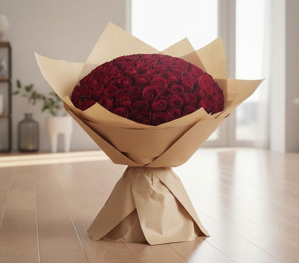 Букет 101 Красная роза в Усолье-Сибирское