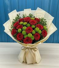 Букет цветов из:  Розы и Хризантемы в Усолье-Сибирское