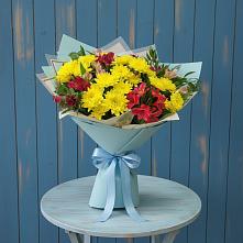 Букет цветов из:  Альстромерии и Хризантемы в Усолье-Сибирское