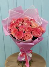Букет 15 Розовых роз Равель в Усолье-Сибирское