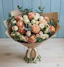 Букет цветов из:  Альстромерии и Розы в Усолье-Сибирское