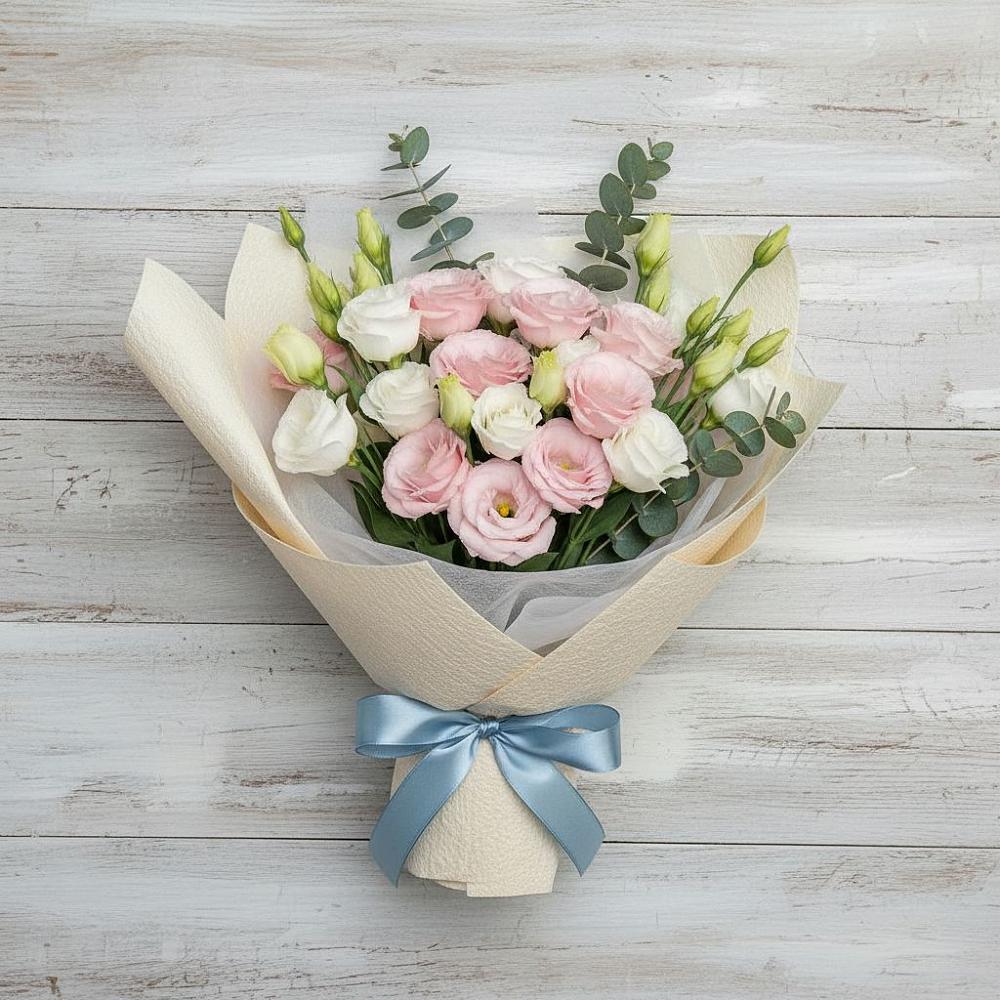 Букет цветов из: Лизиантусы в Усолье-Сибирское